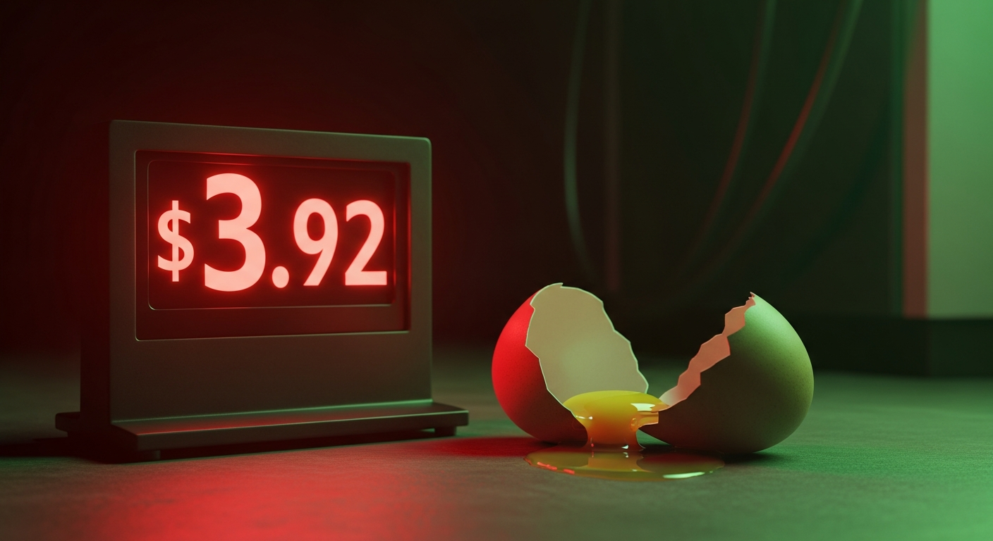 Gas at $3.92 and eggs at $2.50 — the biggest movers in April's basket